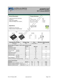 AOSP21357 Datasheet Cover