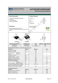 AOT20C60PL Datasheet Cover