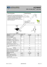 AOT5B60D Datasheet Cover