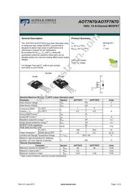 AOT7N70 Datasheet Cover