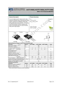 AOTF11N60L Datasheet Cover