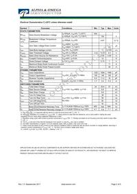 AOTF11N60L Datasheet Page 2