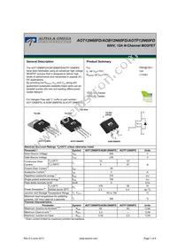 AOTF12N60FD_001 Datasheet Cover