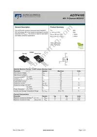 AOTF4185 Datasheet Cover