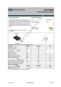 AOTF4N90 Datasheet Cover