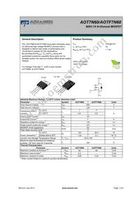 AOTF7N60 Datasheet Cover