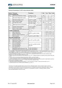 AOW298 Datasheet Page 2