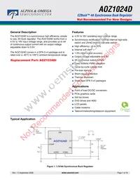 AOZ1024DIL#A Datasheet Cover