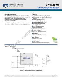 AOZ1092DIL#A Datasheet Cover
