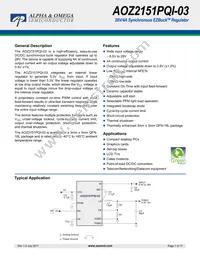 AOZ2151PQI-03 Datasheet Cover