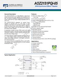 AOZ2151PQI-05 Datasheet Cover