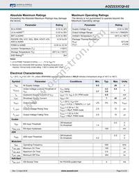AOZ2233CQI-02 Datasheet Page 5