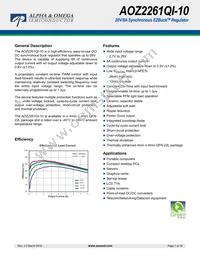 AOZ2261QI-10 Datasheet Cover