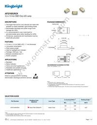 AP3216SURCK Datasheet Cover