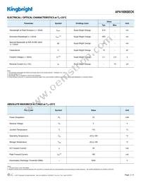 APA1606SECK Datasheet Page 2