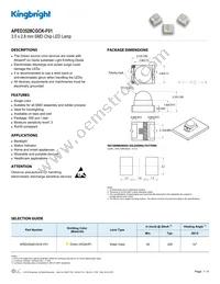 APED3528CGCK-F01 Datasheet Cover