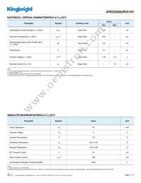 APED3528SURCK-F01 Datasheet Page 2