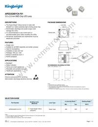 APED3528SYCK-F01 Datasheet Cover