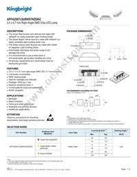 APFA2507LSURKSYKZGKC Datasheet Cover