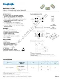 APHB1608CGKSYKC Datasheet Cover