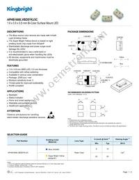 APHB1608LVBDSYKJ3C Datasheet Cover