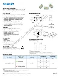 APHB1608LZGKSURKC Datasheet Cover