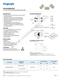 APHB1608QBDCGKC Datasheet Cover