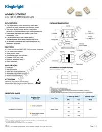 APHBM2012CGKSEKC Datasheet Cover