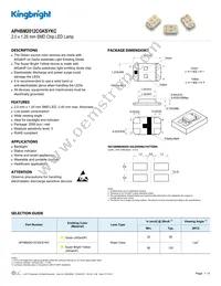 APHBM2012CGKSYKC Datasheet Cover