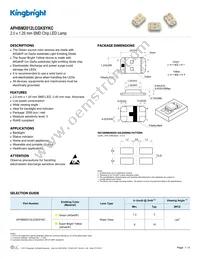 APHBM2012LCGKSYKC Datasheet Cover