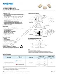 APHBM2012LQBDSURKC Datasheet Cover