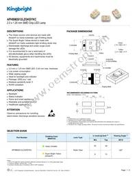 APHBM2012LZGKSYKC Datasheet Cover