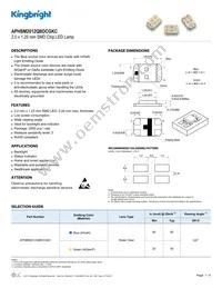 APHBM2012QBDCGKC Datasheet Cover