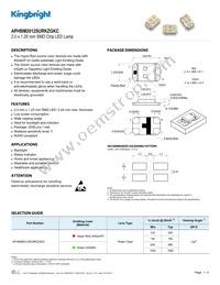 APHBM2012SURKZGKC Datasheet Cover