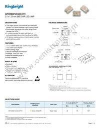 APHCM2012CGCK-F01 Datasheet Cover