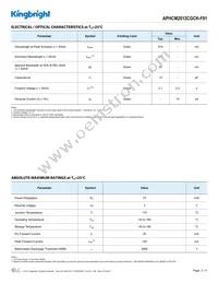 APHCM2012CGCK-F01 Datasheet Page 2