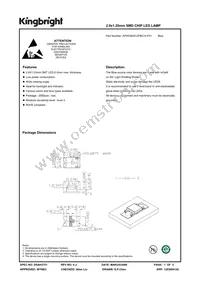 APHCM2012PBC/A-F01 Datasheet Cover