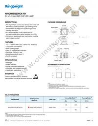 APHCM2012SURCK-F01 Datasheet Cover