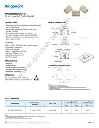 APHCM2012ZGC/G-F01 Datasheet Cover