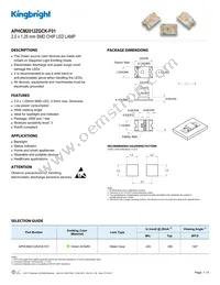 APHCM2012ZGCK-F01 Datasheet Cover