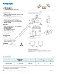 APHD1608LQBC/D Datasheet Cover