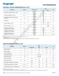 APHF1608SEEQBDZGKC Datasheet Page 2