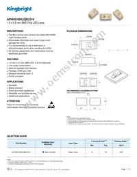 APHHS1005LQBC/D-V Datasheet Cover