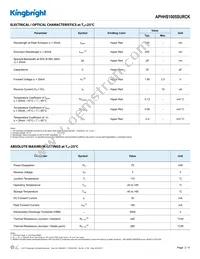 APHHS1005SURCK Datasheet Page 2