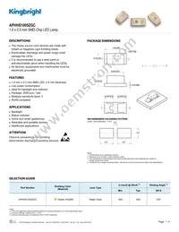 APHHS1005ZGC Datasheet Cover