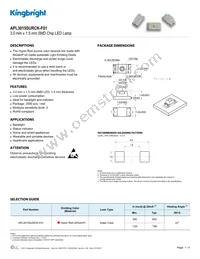 APL3015SURCK-F01 Datasheet Cover