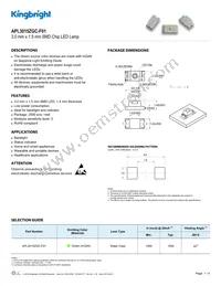 APL3015ZGC-F01 Datasheet Cover
