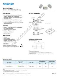 APL3015ZGCK-F01 Datasheet Cover