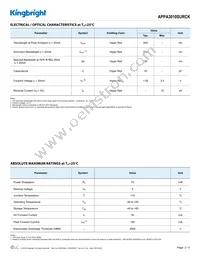 APPA3010SURCK Datasheet Page 2