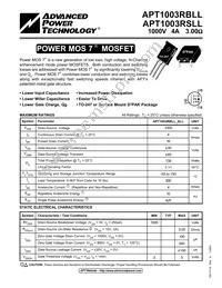 APT1003RBLLG Datasheet Cover